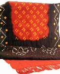 Burgundy and Black Wool Shawl