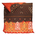 Burgundy and Black Throw