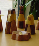 India Wooden Nativity