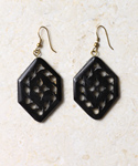 Horn Hexagon Earrings
