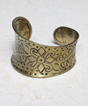 Hammered Henna Brass Cuff