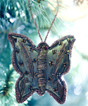 Copper Beaded Butterfly Ornament
