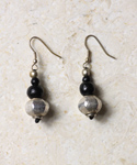 Silver Foil Drop Earrings