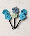 Turquoise Blossoms Hair Pins