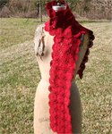 Red Crochet Scarf