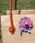Fancy Frills Brooch In Pink & Purple