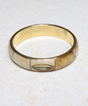 Bone Bangle with Oval Brass Inlay