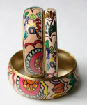 Flower Bangle Set of 3
