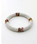 Maasai Bangle Bracelet, White