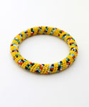 Maasai Bangle Bracelet, Yellow Multicolored