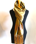 Afghan Silk Scarf, Olive