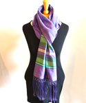 Afghan Silk Scarf, Purple
