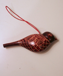 Red Wooden Bird Ornament