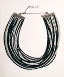 Zahra Black and White Seed Bead Collar Necklace