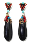 Teardrop Earring - Black