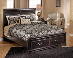 Rent Ashley Esmarelda Queen Bed 2 Drawer Storage - Rent-A-Center